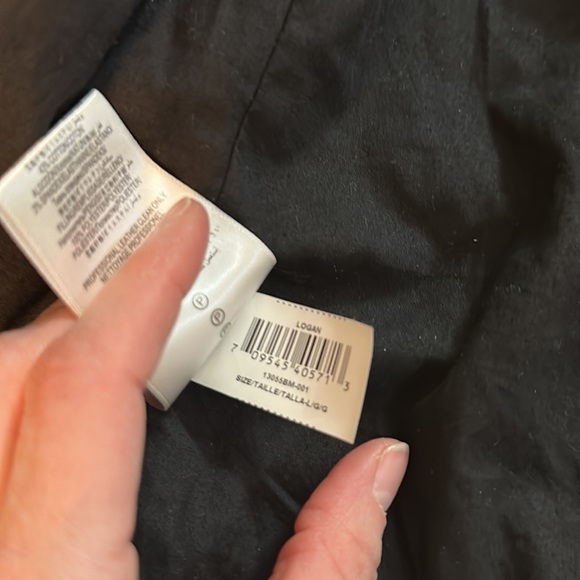 BCBGMAXAZRIA Blake Zip Front Quilted Lamb Leather Jacket - Picture 3 of 6